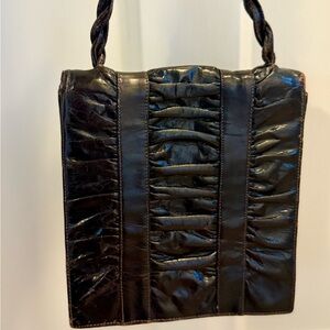 Chic Vintage Distressed Darn Brown Women's HandBag Purse Collector